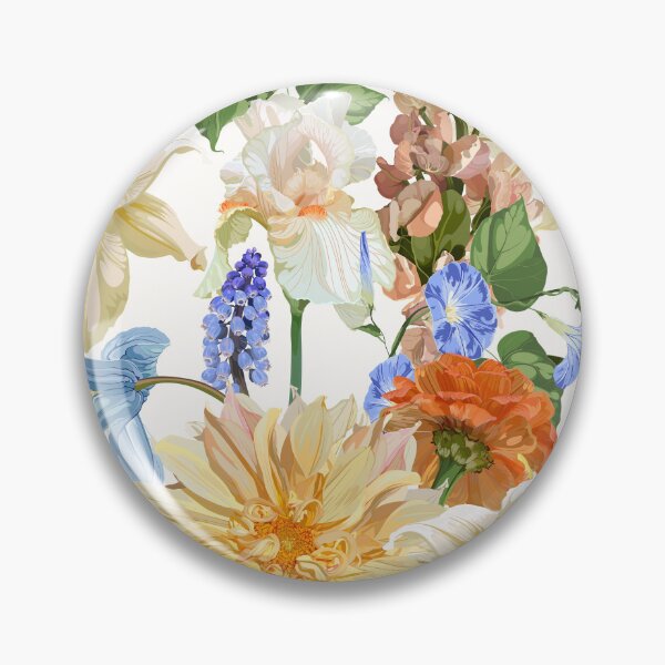 Item preview, Seamless Pattern. Garden beige flowers. Magical lily, dahlia, iris flowers.  designed and sold by MatyKotiv.