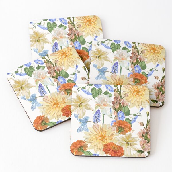 Item preview, Seamless Pattern. Garden beige flowers. Magical lily, dahlia, iris flowers.  designed and sold by MatyKotiv.