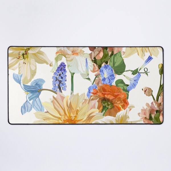 Item preview, Seamless Pattern. Garden beige flowers. Magical lily, dahlia, iris flowers. designed and sold by MatyKotiv.