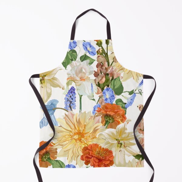 Item preview, Seamless Pattern. Garden beige flowers. Magical lily, dahlia, iris flowers.  designed and sold by MatyKotiv.