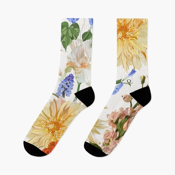 Item preview, Seamless Pattern. Garden beige flowers. Magical lily, dahlia, iris flowers.  designed and sold by MatyKotiv.