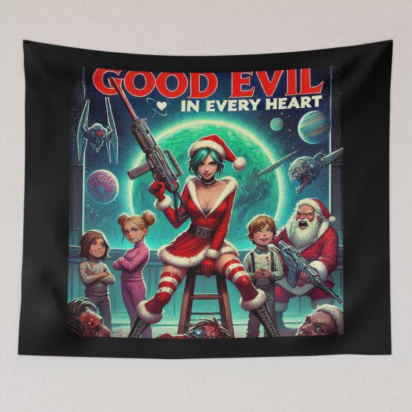Item preview, Cyberpunk Santa Woman Futuristic Shotgun designed and sold by Voodoo Store Paranormal Collections.