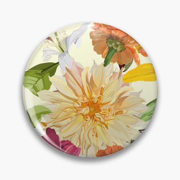Item preview, Seamless Pattern. Garden beige flowers. Magical lily, dahlia, iris flowers. designed and sold by MatyKotiv.