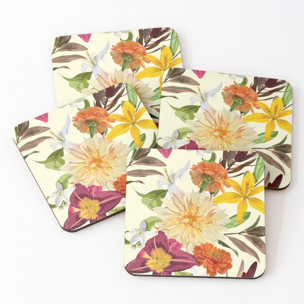 Item preview, Seamless Pattern. Garden beige flowers. Magical lily, dahlia, iris flowers. designed and sold by MatyKotiv.