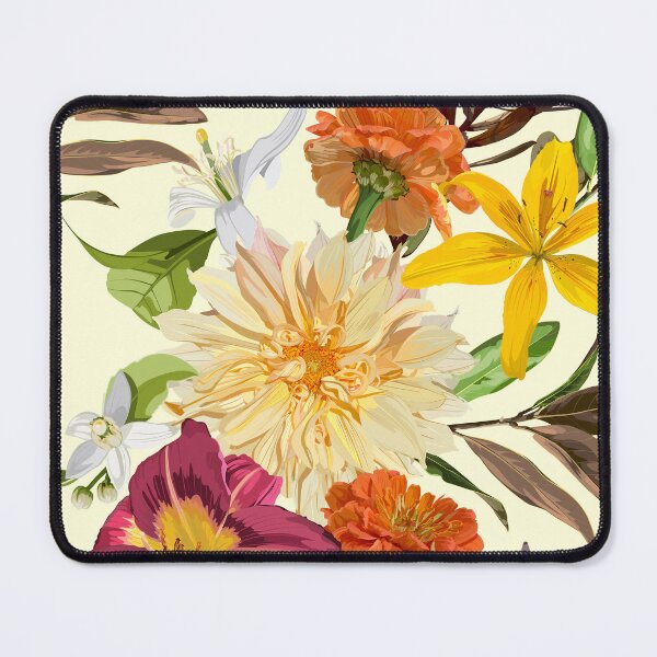 Item preview, Seamless Pattern. Garden beige flowers. Magical lily, dahlia, iris flowers. designed and sold by MatyKotiv.