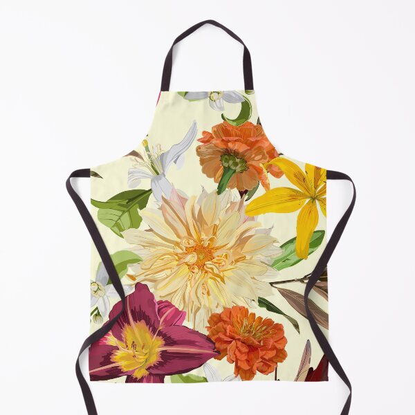Item preview, Seamless Pattern. Garden beige flowers. Magical lily, dahlia, iris flowers. designed and sold by MatyKotiv.