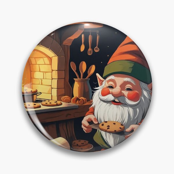 Item preview, Forest Gnome Baking Cookies – Cozy Storybook Kitchen Art designed and sold by Deezyned.