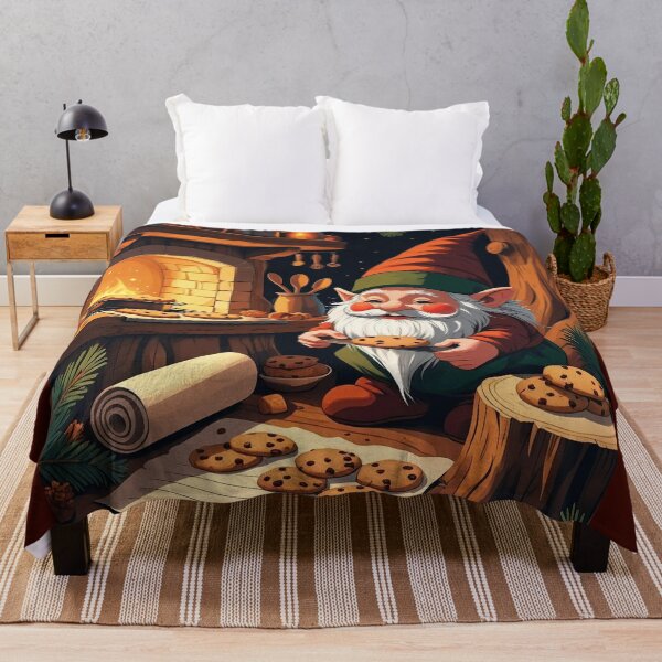 Item preview, Forest Gnome Baking Cookies – Cozy Storybook Kitchen Art designed and sold by Deezyned.