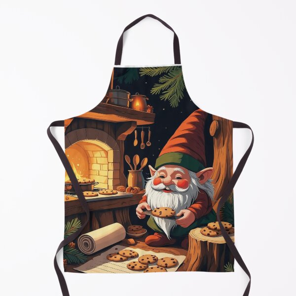 Item preview, Forest Gnome Baking Cookies – Cozy Storybook Kitchen Art designed and sold by Deezyned.