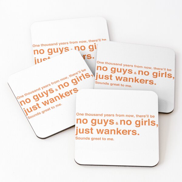 Item preview, One Thousand Years from Now – Trainspotting Quote – Minimalist Orange Text designed and sold by NiceHatHarry.