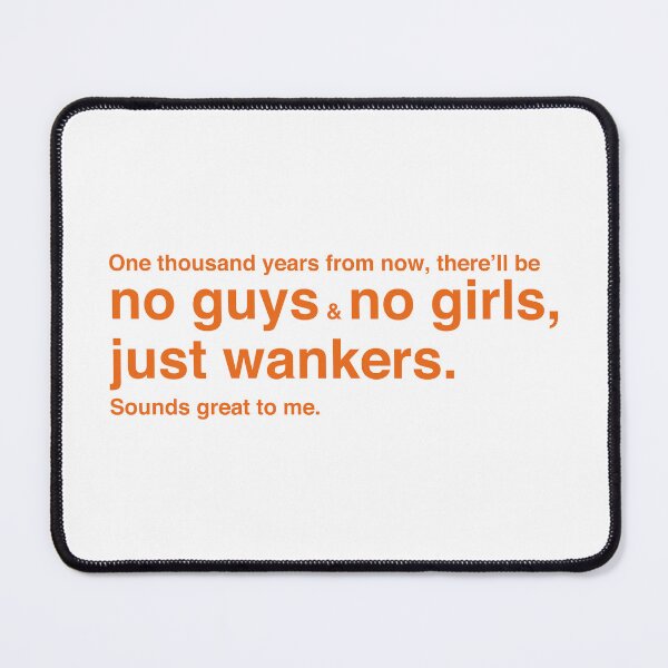 Item preview, One Thousand Years from Now – Trainspotting Quote – Minimalist Orange Text designed and sold by NiceHatHarry.