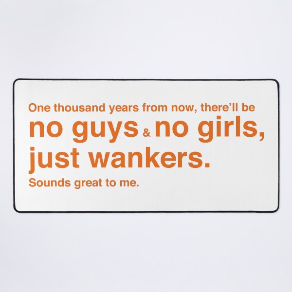 Item preview, One Thousand Years from Now – Trainspotting Quote – Minimalist Orange Text designed and sold by NiceHatHarry.