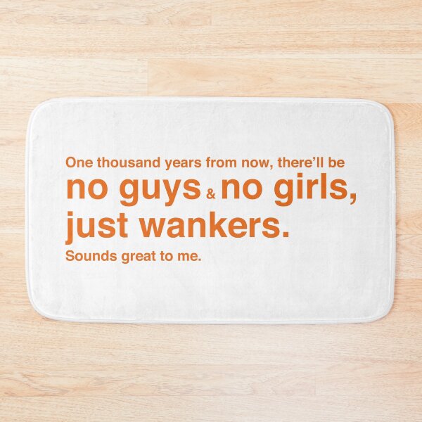 Item preview, One Thousand Years from Now – Trainspotting Quote – Minimalist Orange Text designed and sold by NiceHatHarry.
