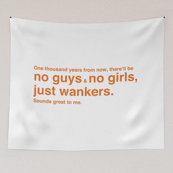 Item preview, One Thousand Years from Now – Trainspotting Quote – Minimalist Orange Text designed and sold by NiceHatHarry.