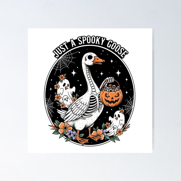 Item preview, Esqueleto de ganso espeluznante - Truco o trato de Halloween designed and sold by DropRomance.