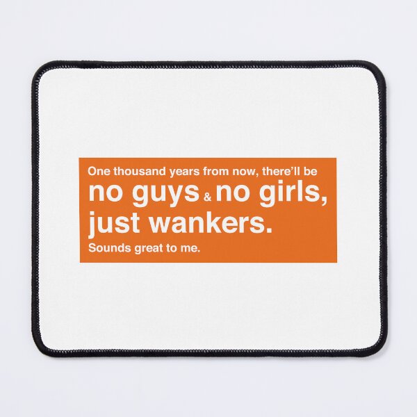 Item preview, One Thousand Years from Now – Trainspotting Quote – Minimalist Orange Frame designed and sold by NiceHatHarry.