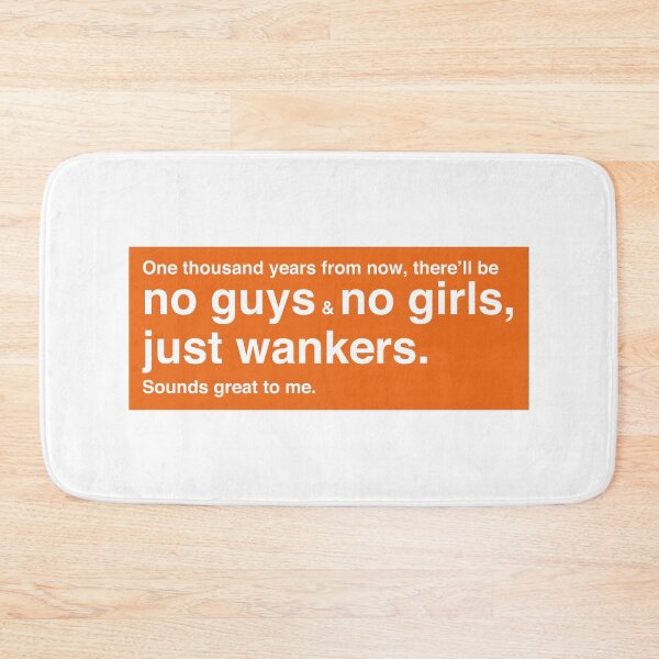 Item preview, One Thousand Years from Now – Trainspotting Quote – Minimalist Orange Frame designed and sold by NiceHatHarry.