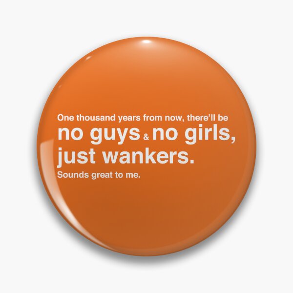 Item preview, One Thousand Years from Now – Trainspotting Quote – Minimalist Orange Frame designed and sold by NiceHatHarry.