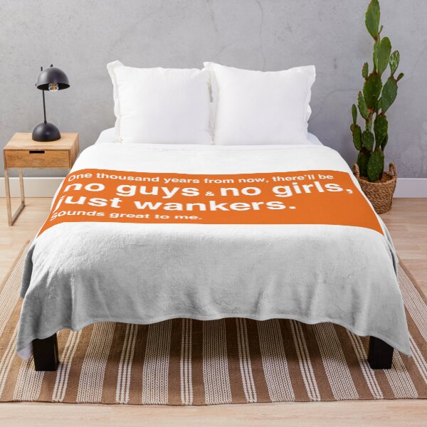 Item preview, One Thousand Years from Now – Trainspotting Quote – Minimalist Orange Frame designed and sold by NiceHatHarry.