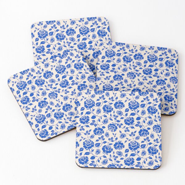 Item preview, Blue and white roses print  designed and sold by Anisha  Vaz.