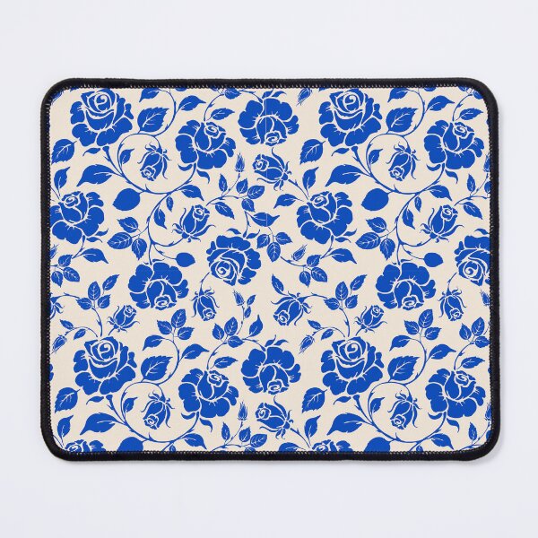 Item preview, Blue and white roses print designed and sold by Anisha Vaz.