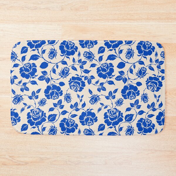 Item preview, Blue and white roses print  designed and sold by Anisha  Vaz.