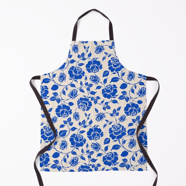 Item preview, Blue and white roses print designed and sold by Anisha Vaz.
