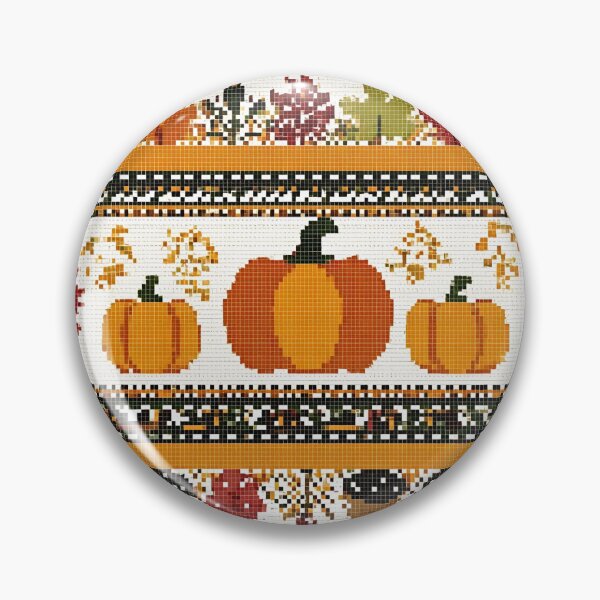 Item preview, Autumn-inspired Nordic pixel seamless pattern 1 designed and sold by Shuga-Design.