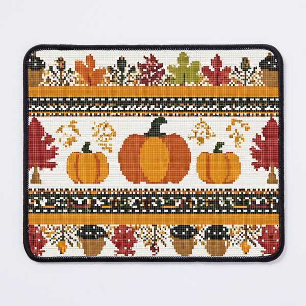 Item preview, Autumn-inspired Nordic pixel seamless pattern 1 designed and sold by Shuga-Design.