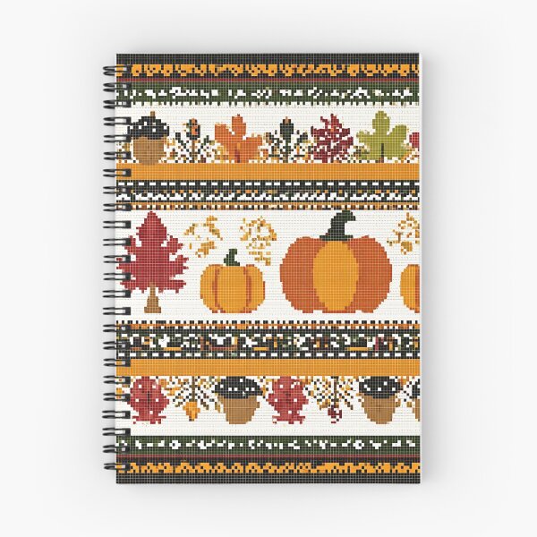 Item preview, Autumn-inspired Nordic pixel seamless pattern 1 designed and sold by Shuga-Design.