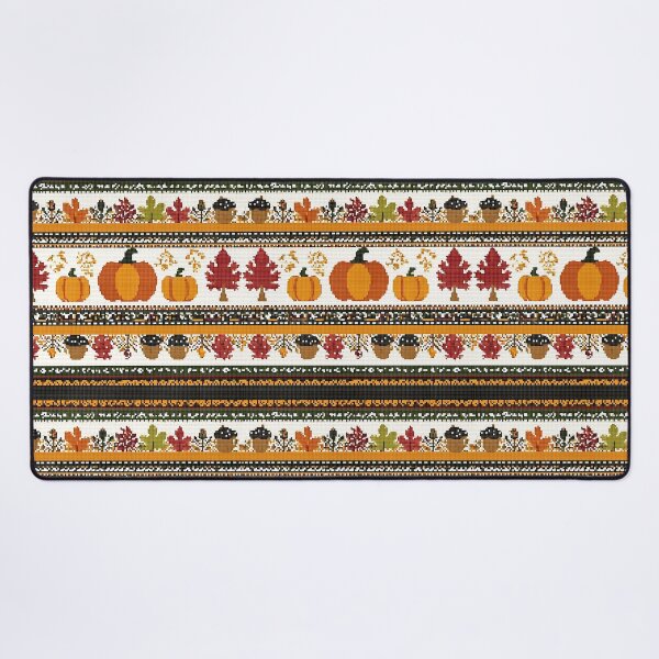 Item preview, Autumn-inspired Nordic pixel seamless pattern 1 designed and sold by Shuga-Design.