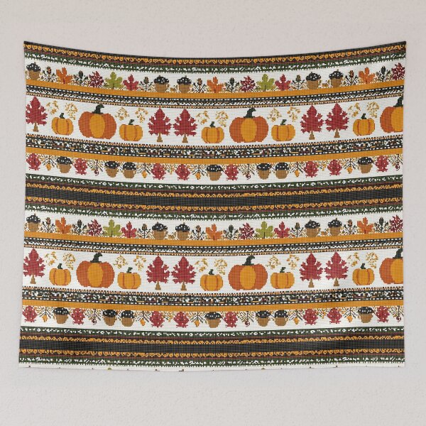 Item preview, Autumn-inspired Nordic pixel seamless pattern 1 designed and sold by Shuga-Design.