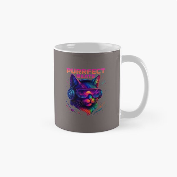 Item preview, Purrfect Beats – Futuristic Neon DJ Cat Design designed and sold by 5CatDesign.