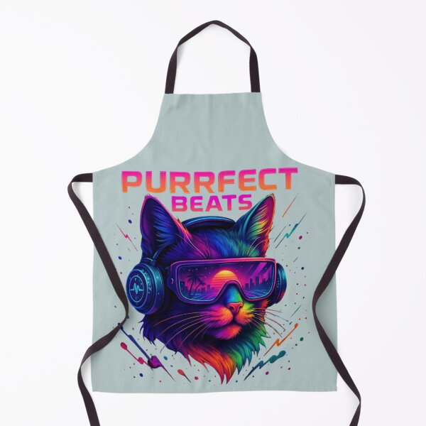Item preview, Purrfect Beats – Futuristic Neon DJ Cat Design designed and sold by 5CatDesign.