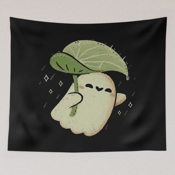 Item preview, Cute Ghost with Leaf Umbrella designed and sold by xMorfina.