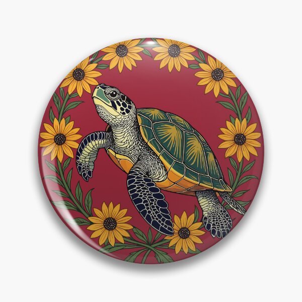 Item preview, Malaclemys Terrapin And Black Eyed Susan Flowers designed and sold by taiche.
