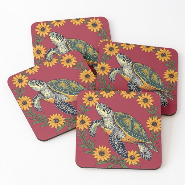 Item preview, Malaclemys Terrapin And Black Eyed Susan Flowers designed and sold by taiche.