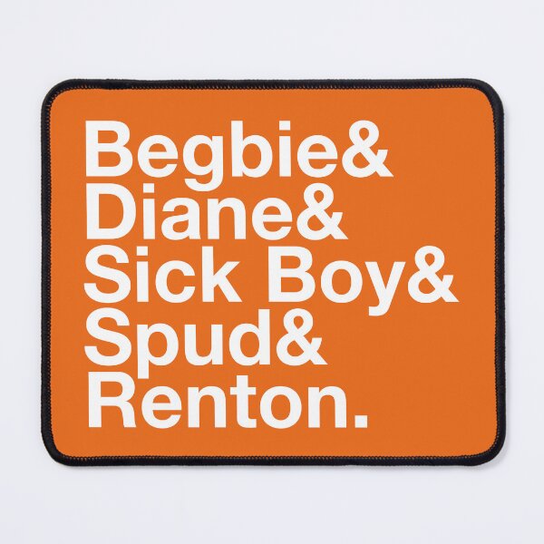 Item preview, Begbie & Diane & Sick Boy & Spud & Renton – Trainspotting Characters List - White Text designed and sold by NiceHatHarry.