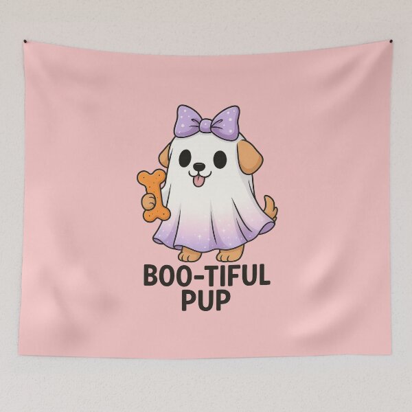 Item preview, Cute Ghost Dog Halloween designed and sold by ViralMerchF@cker.