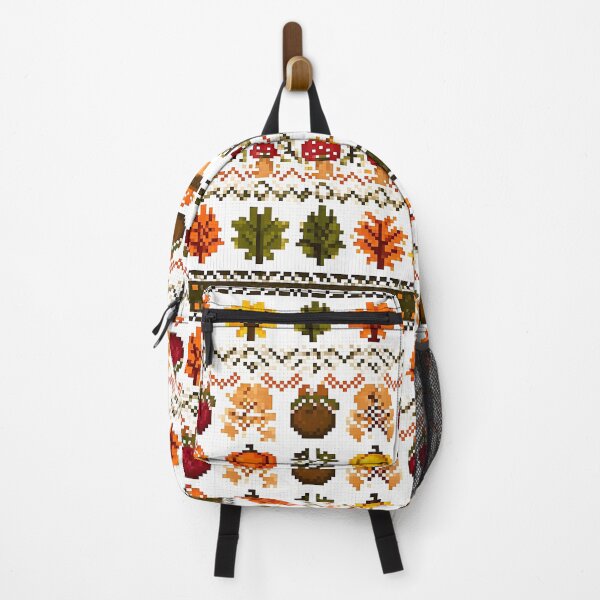 Item preview, Autumn-inspired Nordic pixel seamless pattern 3 designed and sold by Shuga-Design.