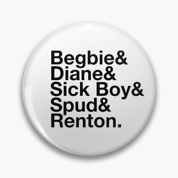 Item preview, Begbie & Diane & Sick Boy & Spud & Renton – Trainspotting Characters List - Black Text designed and sold by NiceHatHarry.