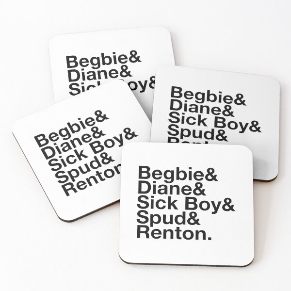 Item preview, Begbie & Diane & Sick Boy & Spud & Renton – Trainspotting Characters List - Black Text designed and sold by NiceHatHarry.