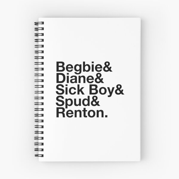 Item preview, Begbie & Diane & Sick Boy & Spud & Renton – Trainspotting Characters List - Black Text designed and sold by NiceHatHarry.