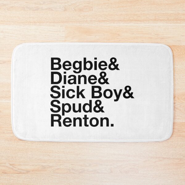 Item preview, Begbie & Diane & Sick Boy & Spud & Renton – Trainspotting Characters List - Black Text designed and sold by NiceHatHarry.