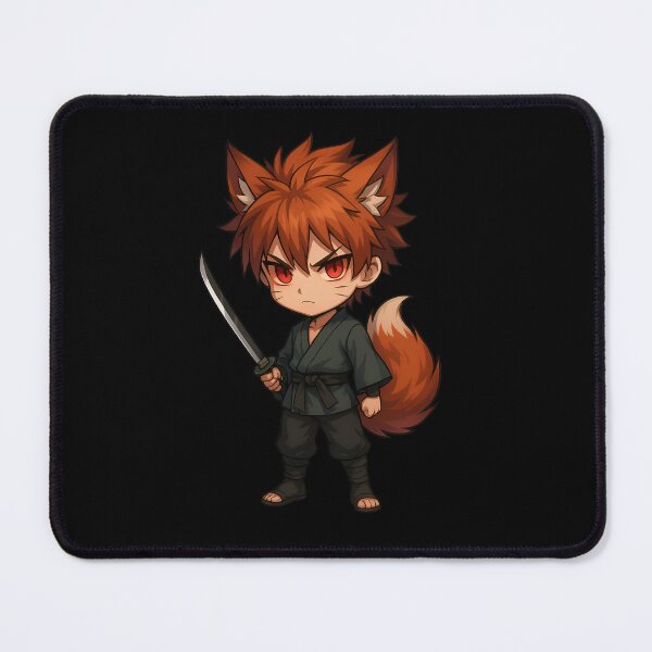 Item preview, Shinobii Kiddo – Chibi Ninja Boy with Spiky Hair and Scroll designed and sold by ColorSplash123.