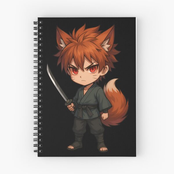 Item preview, Shinobii Kiddo – Chibi Ninja Boy with Spiky Hair and Scroll designed and sold by ColorSplash123.