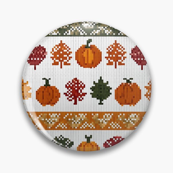 Item preview, Autumn-inspired Nordic pixel seamless pattern 4 designed and sold by Shuga-Design.