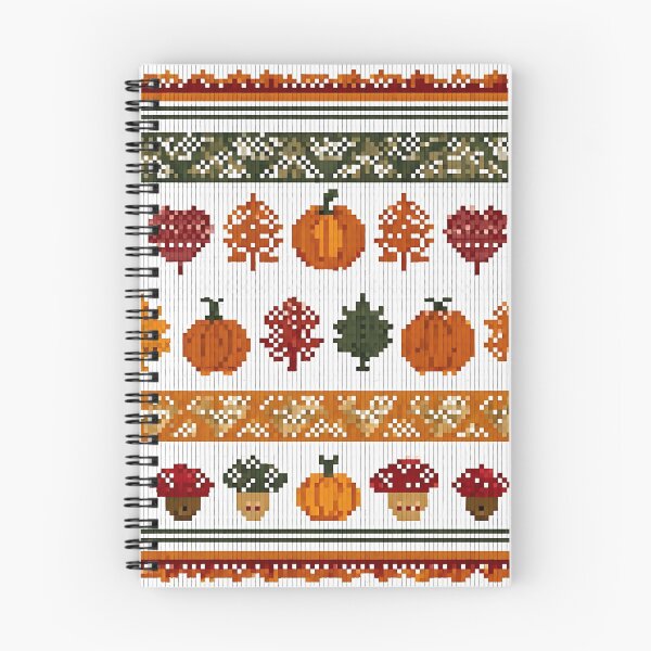 Item preview, Autumn-inspired Nordic pixel seamless pattern 4 designed and sold by Shuga-Design.