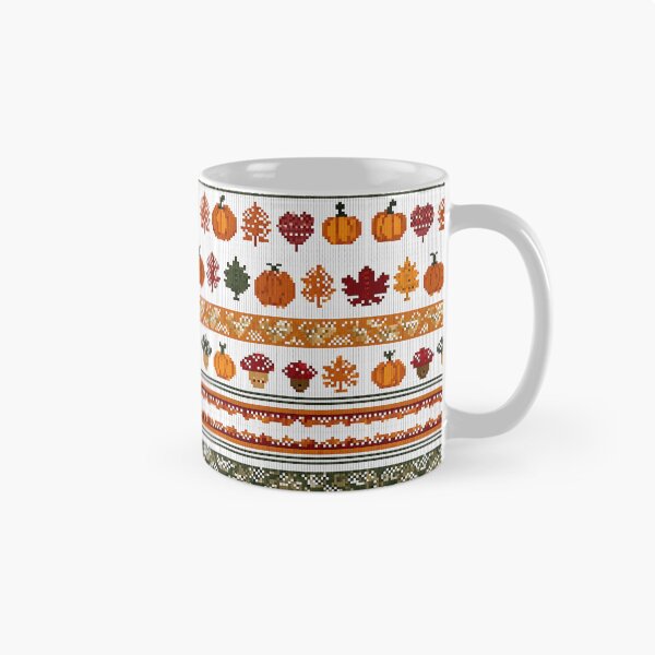 Item preview, Autumn-inspired Nordic pixel seamless pattern 4 designed and sold by Shuga-Design.