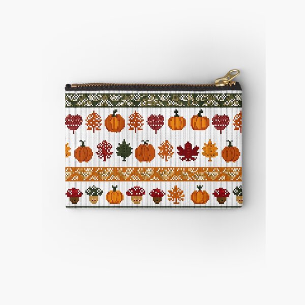 Item preview, Autumn-inspired Nordic pixel seamless pattern 4 designed and sold by Shuga-Design.